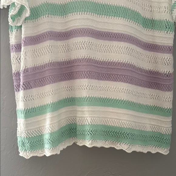 Alfred Dunner Relaxed Green and Purple Short Sleeve Tee 27 - Picture 3 of 9